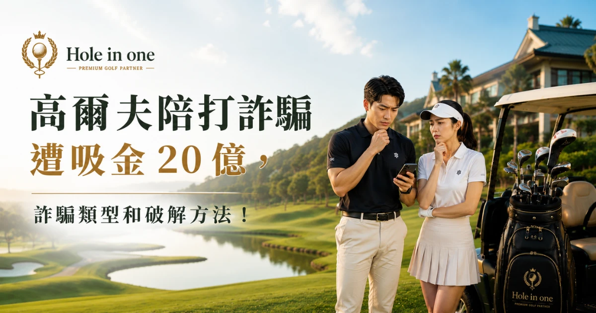 高爾夫陪打詐騙遭吸金 20 億，詐騙類型和破解方法！